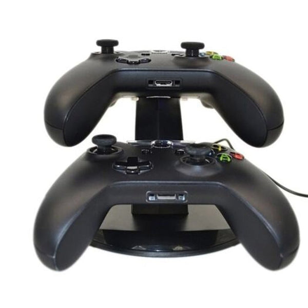 Dual Usb Charger Charging Station Dock For Xbox One / Slim Black Chargers & Charging Docks