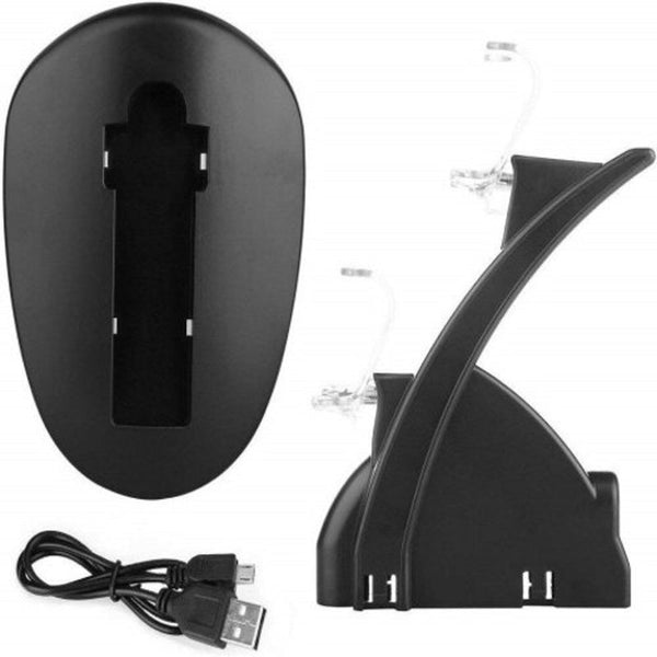 Dual Usb Charger Charging Station Stand For Ps4 / Pro Slim Black Chargers & Charging Docks