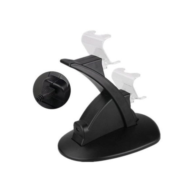 Dual Usb Charger Charging Station Stand For Ps4 / Pro Slim Black Chargers & Charging Docks