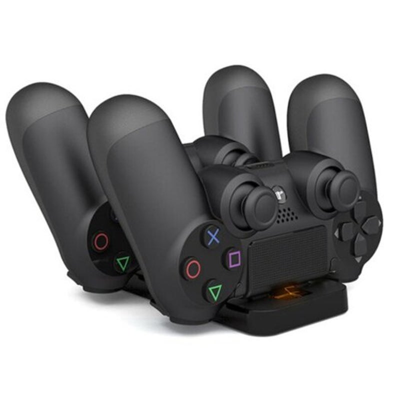 Dual Usb Charging Docking Station Stand For Ps4 / Pro Slim Controller Black Chargers & Charging Docks