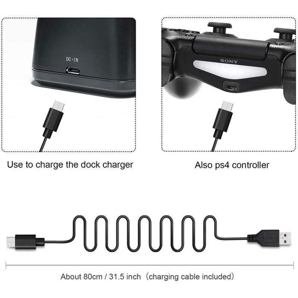 Gaming Dual Usb Controller Charger For Ps4 Charging Dock Playstation With Led Indicator Sony / Pro Slim