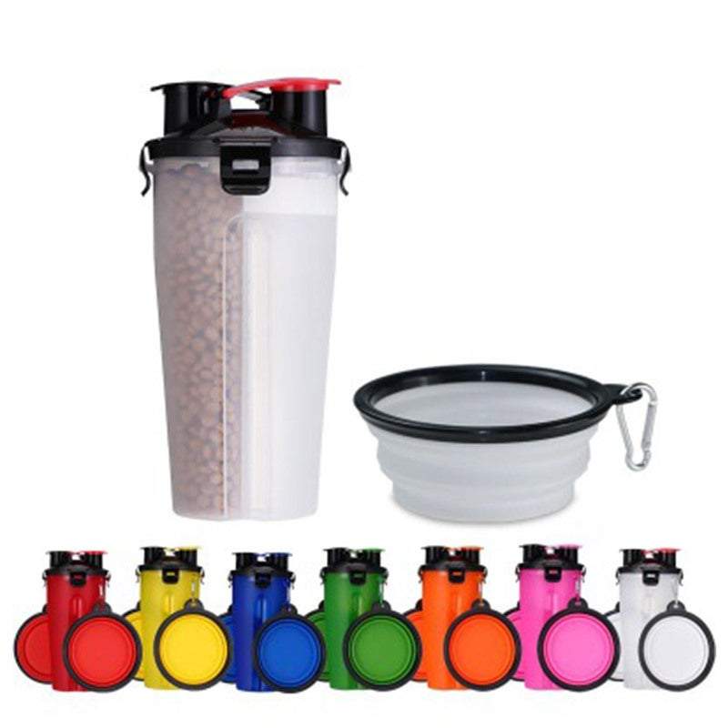Pet Bowls Feeders Dog Food Container With Water Storage Foldable Random Dishes Feeders & Fountains