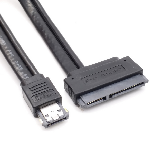 Dual Power Supply Esata Usb 12V 5V Combo 22Pin Hard Drive Cable Cord Drive Cables & Adapters