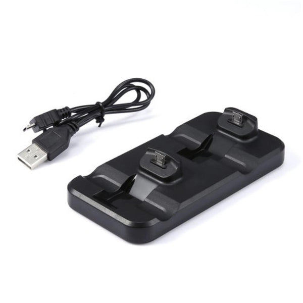 Dual Usb Charging Docking Station Stand For Ps4 / Pro Slim Controller Black