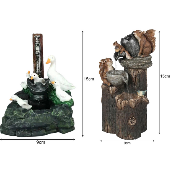 Duck Squirrel Model Statue Ornamental Multi Color Cascading Freestanding Decor Sculptures & Figurines