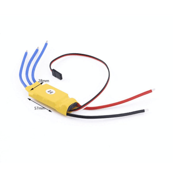 Durable 30A Electronic Brushless Motor Speed Controller Esc Yellow Cables & Adapters