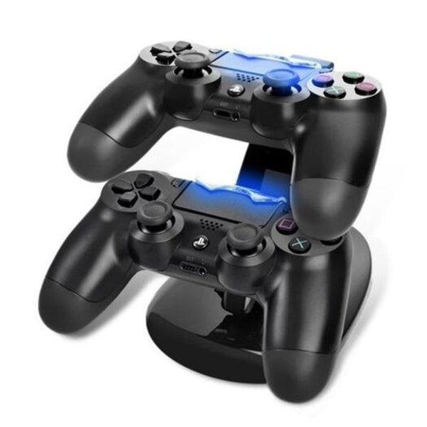 Durable Pgamepad Game Controller Dual Usb Charger Base For Sony Ps3 Jet Black