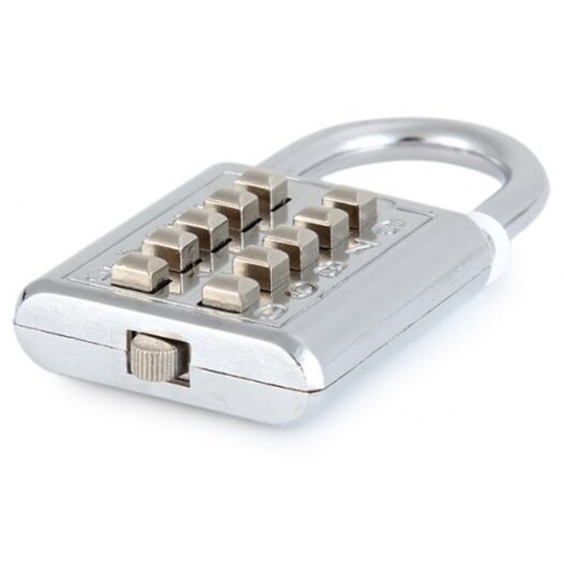 Durable Resettable Ten Number Combination Padlock Push Button Coded ...