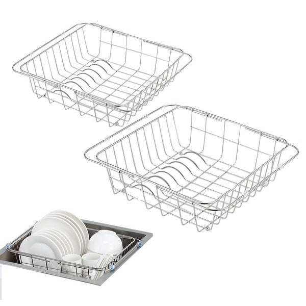 Durable Stainless Steel Kitchen Dish Drying Rack Racks Made Of Sink Organisers