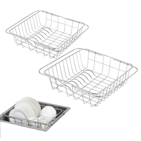 Durable Stainless Steel Kitchen Dish Drying Rack Racks Made Of Sink Organisers