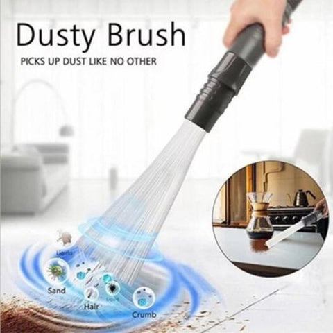 Dust Cleaner Household Straw Tubes Brush Remover Portable Universal Vacuum Tools Black