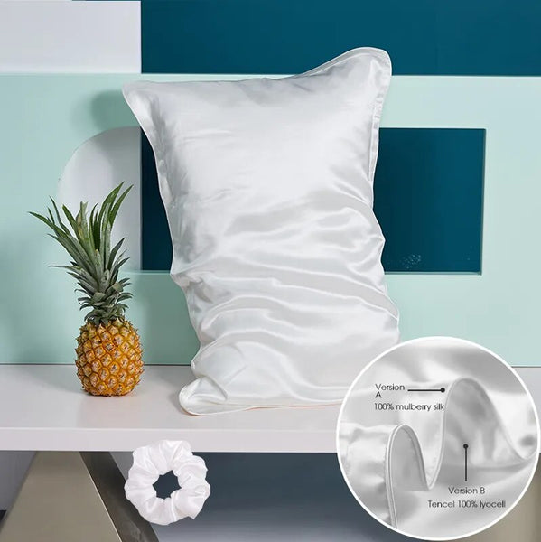 Pillowcase 51X66cm White Pure Real Silk For Comfortable Home Bed Use Pillow Cases