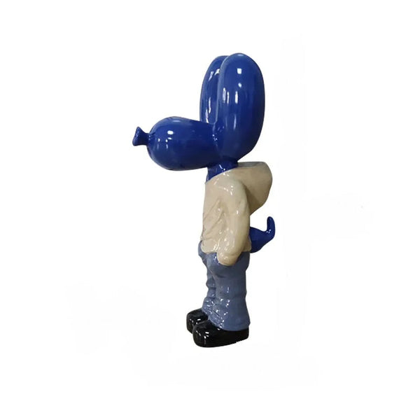 Figurine Balloon Dog Statue Blue 7 Inch Resin Sculpture For Living Room Decor Sculptures & Figurines
