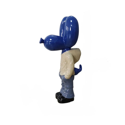 Figurine Balloon Dog Statue Blue 7 Inch Resin Sculpture For Living Room Decor Sculptures & Figurines