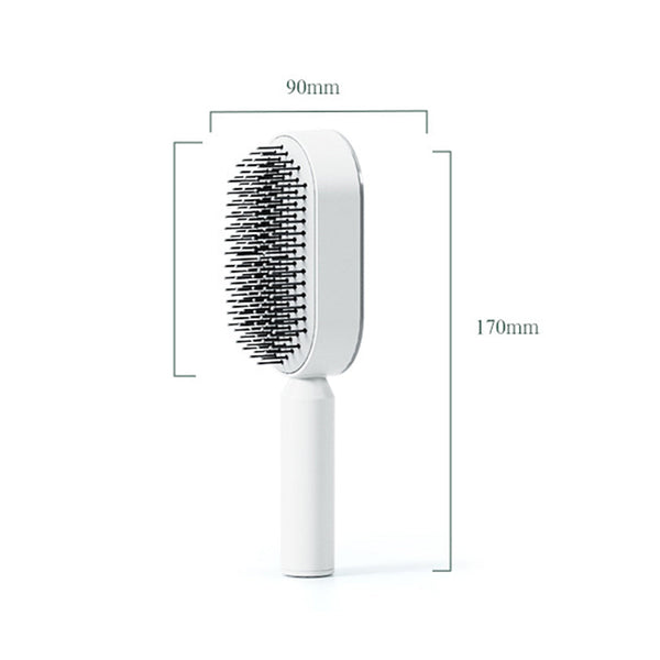 Brushes & Combs One Press Self Cleaning Hair Brush Standing Base Women