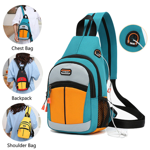 Women Sport Bags Multifunctional Backpack Shoulder With Usb Design Gym Bags