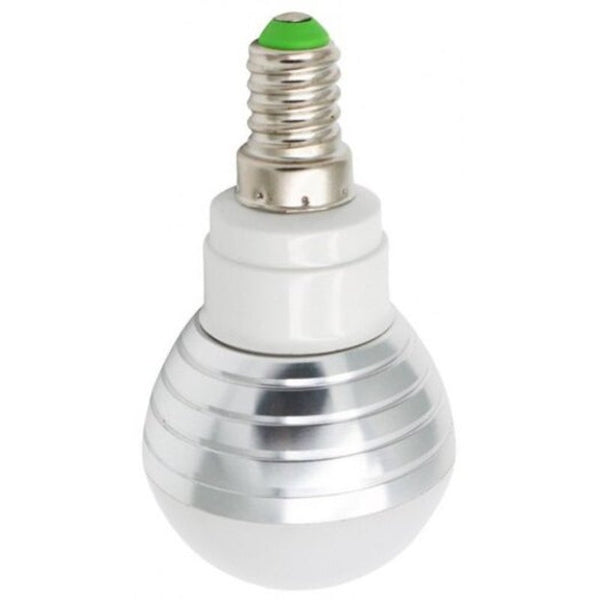 E14 3W Rgb Led Ball Bulb With Remote Control 16 Color Change Ac85 265V Multi 8.6 X 4.9Cm