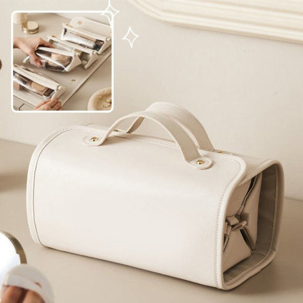 Folding Cosmetic Bag Large Capacity Portable Handbag Waterproof Travel Storage Makeup Bags & Cases