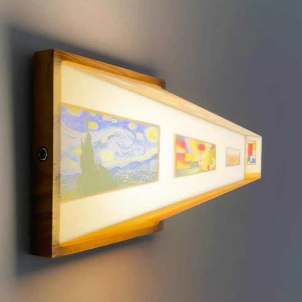 3D Illusion Night Light Gallery Bedside Picture Style Modern Simulate Sunshine Drawing Night Lights