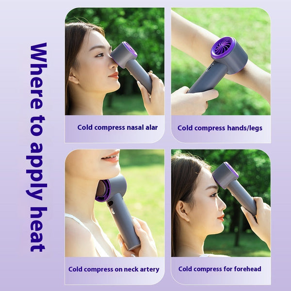 Handheld Turbo Fan With Wind Speeds And 3000Mah Battery Portable Fans