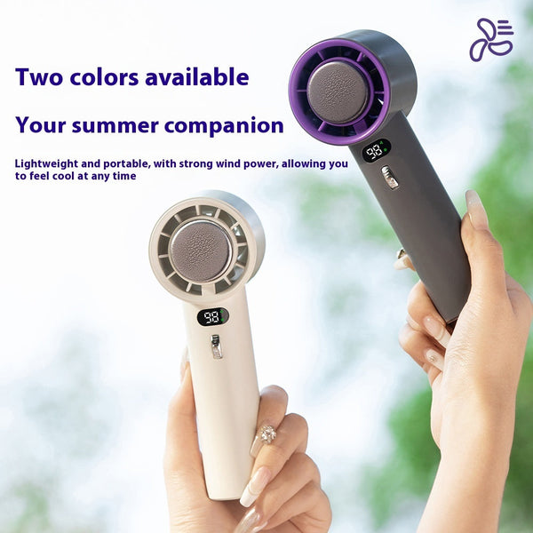 Handheld Turbo Fan With Wind Speeds And 3000Mah Battery Portable Fans