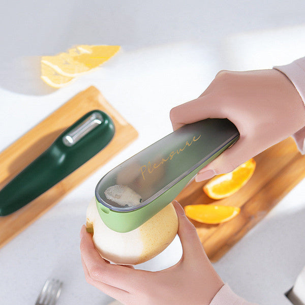 Storage Type Peeling Knife Potato Cucumber Peeler With Tube Apple Fruit Vegetable Scratcher Household Kitchen Gadge