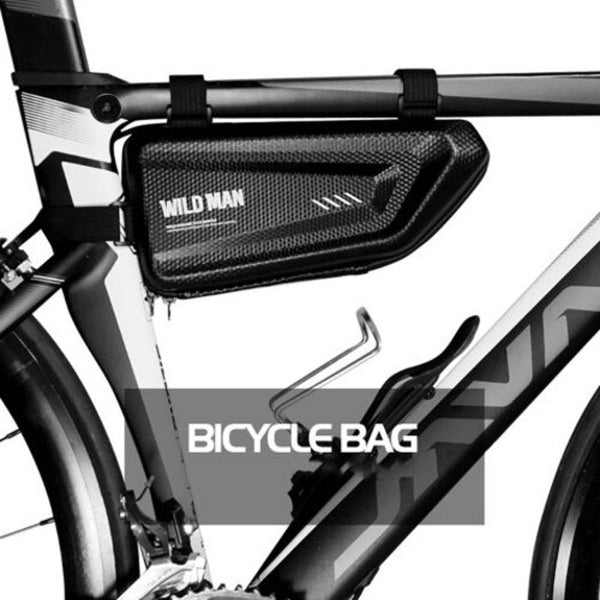 E4 Triangular Bike Bag 1.5L Large Space Rainproof For Mountain Bikes Road Black