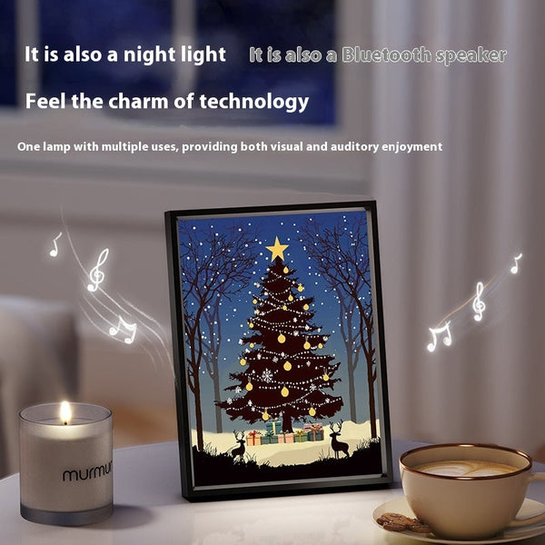 Luminous Christmas Tree Painting Bluetooth Ornaments Decor Seasonal Decorations