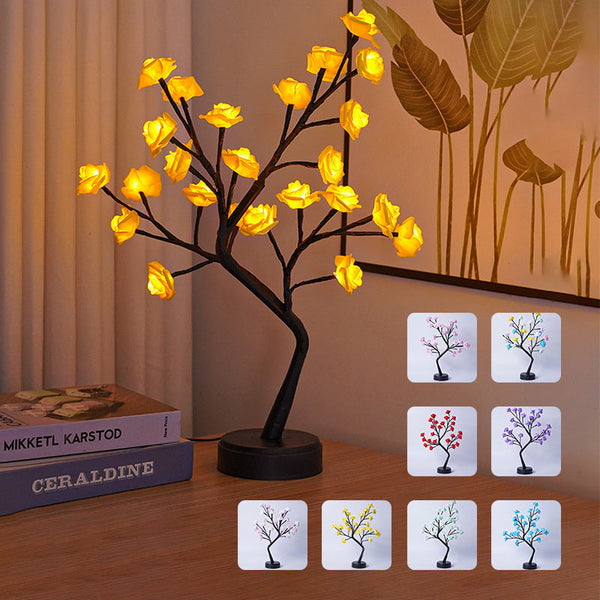 Table Lamp Flower Tree Rose Usb Operated Night Light For Home Wedding Decoration Night Lights