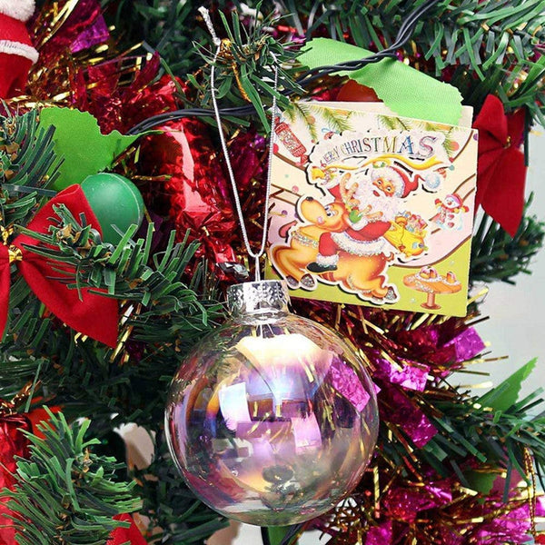 6Pcs Transparent Plastic Christmas Bauble Ball Tree Decorations Seasonal Decorations