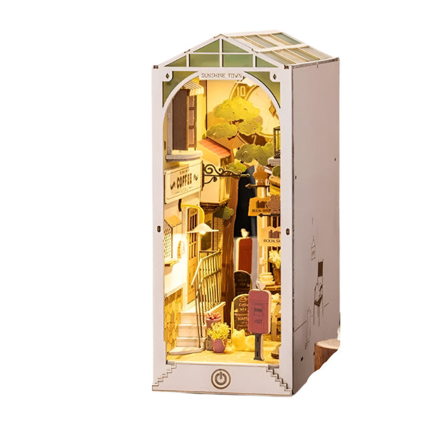 Robotime Rolife Diy Book Nook Kit Bookend Stand Bookshelf Insert 3D Puzzles