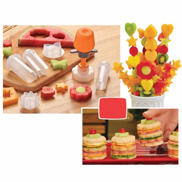 Creative Kitchen Pop Tools Plastic Vegetable Fruit Shape Cutter Slicer