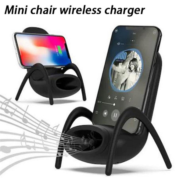 Portable Mini Chair Wireless Charger Desk Mobile Phone Holder 10W Fast Special Gift