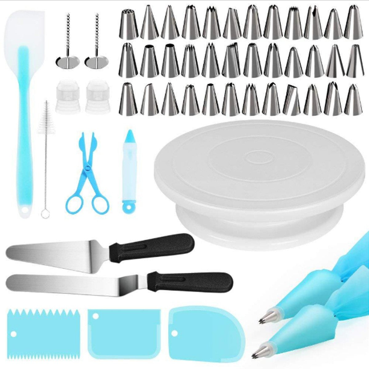 52Pcs / Set Cake Decoration Tools Piping Bags Nozzles Other Baking Supplies Other Decorating Tools