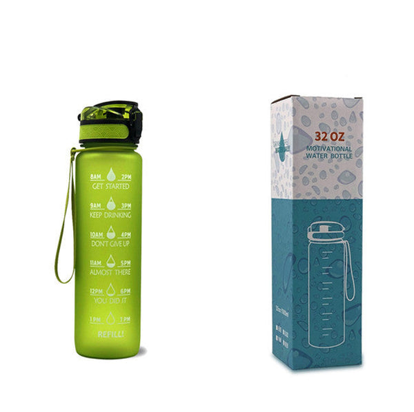 1 Litre Tritan Water Bottle With Time Marker For Sports And Fitness Activities Water Bottles