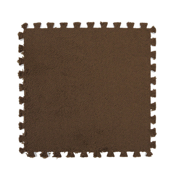 Splicing Mat Chocolate 30X30cm 12Pcs Modern Foam Floor Non Slip Rugs Door Mats & Floor Mats