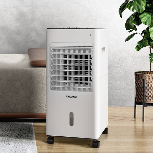 Devanti Evaporative Air Cooler Conditioner Portable 6L Cooling Fan Humidifier Humidifiers