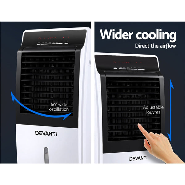 Devanti Evaporative Air Cooler Fan Conditioner 8L Portable Air Conditioners