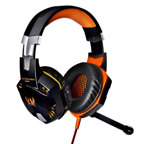 Each G2000 Over Ear Gaming Headset With Mic Orange