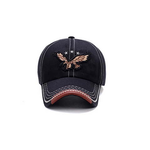 Eagle Embroidery Baseball Cap Curved Bill Dad Hat Cotton Strapback Hats & Headwear
