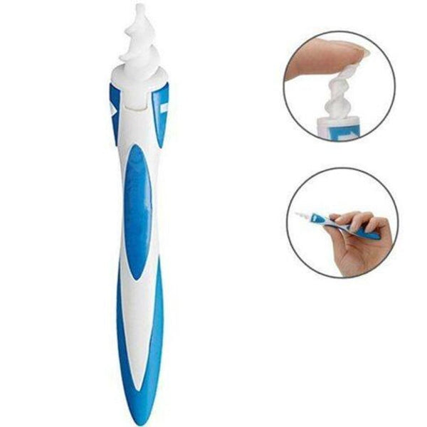 Ear Cleaner Safety Soft Spiral Earpick Earwax Removal Cleaning Tool Blue