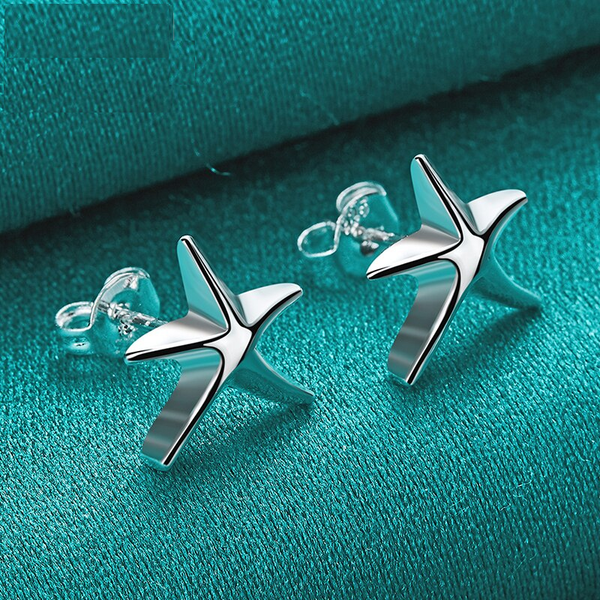 Veile Studios Little Starfish Sterling Silver Earrings