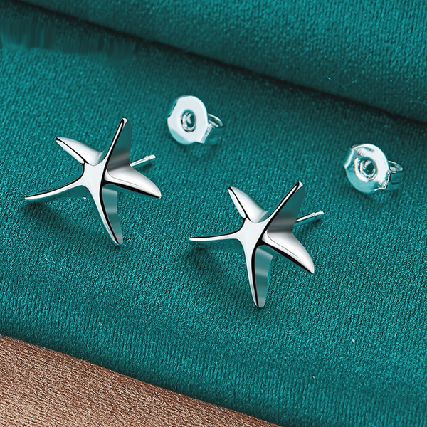 Veile Studios Little Starfish Sterling Silver Earrings