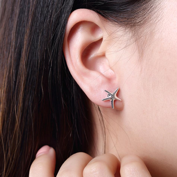 Veile Studios Little Starfish Sterling Silver Earrings
