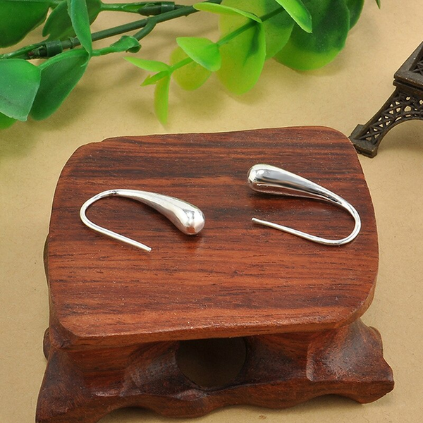 Veile Studios Simple Drop Hook Sterling Silver Tear Earrings