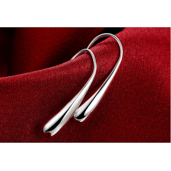 Veile Studios Simple Drop Hook Sterling Silver Tear Earrings