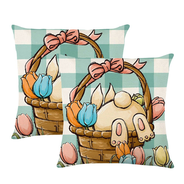Easter Pillow Covers Bunny Decorative Pillowcase Home