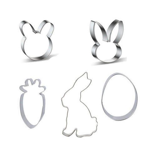 Easter Eggs Rabbit Chick Carrot Stainless Steel Cookie Cutters Baking Tools