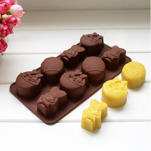 Easter Silicone Mold Diy Chocolate Eggs Bunny Ice Cube Mould