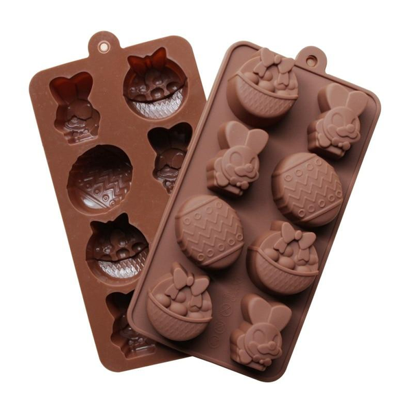 Easter Silicone Mold Diy Chocolate Eggs Bunny Ice Cube Mould